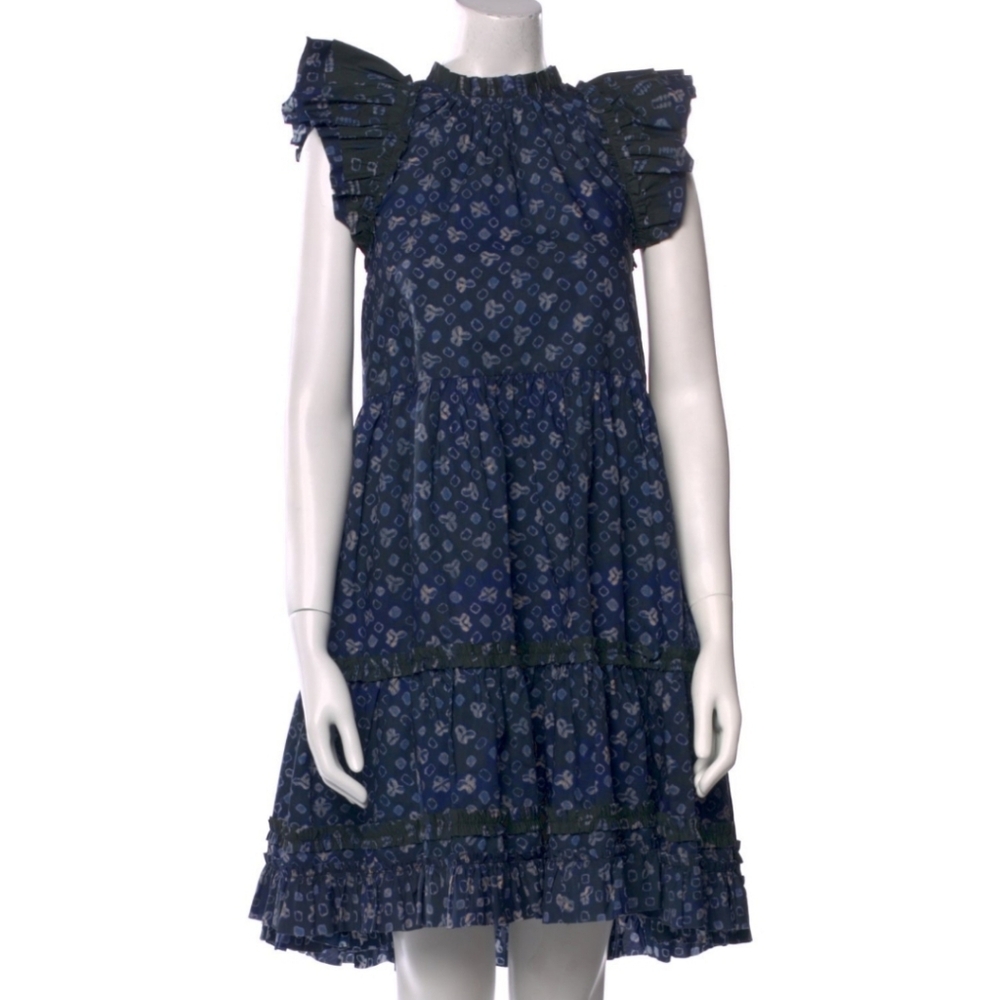 Ulla Johnson Navy Patterned Dress